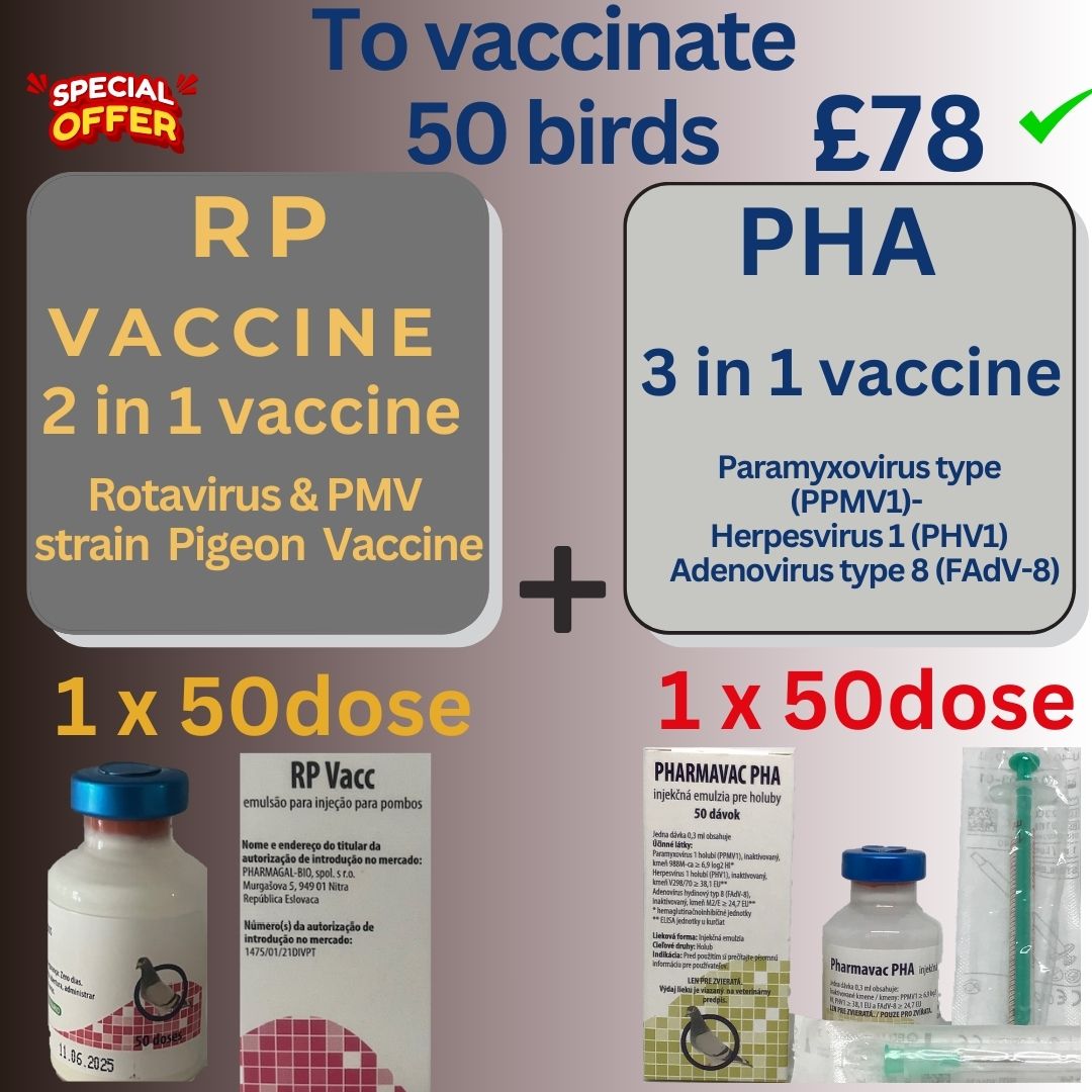 RP Rotavirus 200d Vaccine, PPMV 2 in 1 + PHA 3 in 1, Herpes ,Adeno ,PMV -50d vaccine
