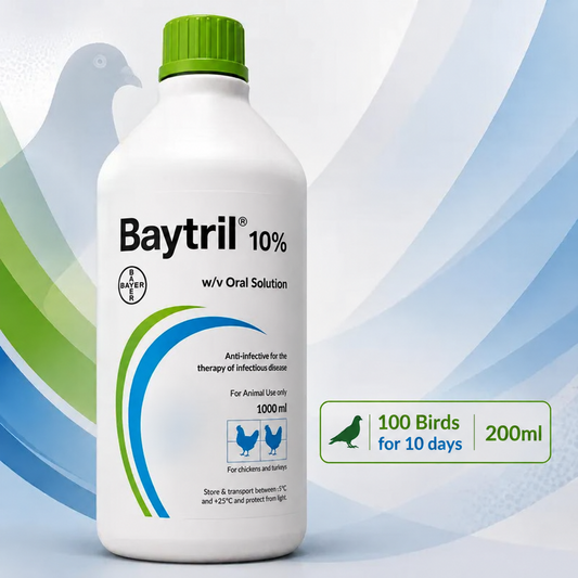 Suspension buvable Baytril 10 % - pour traiter 100 oiseaux pendant 10 jours 250 ml 