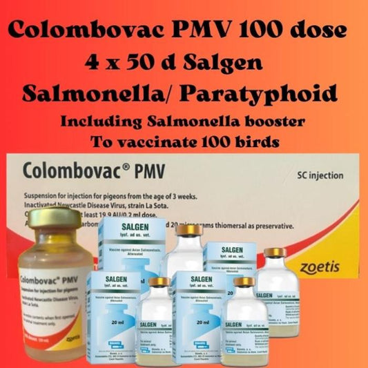 Colombovac 100d & 4 X 50 Dose Salmonella Vaccine Offer Pack Including Boosters