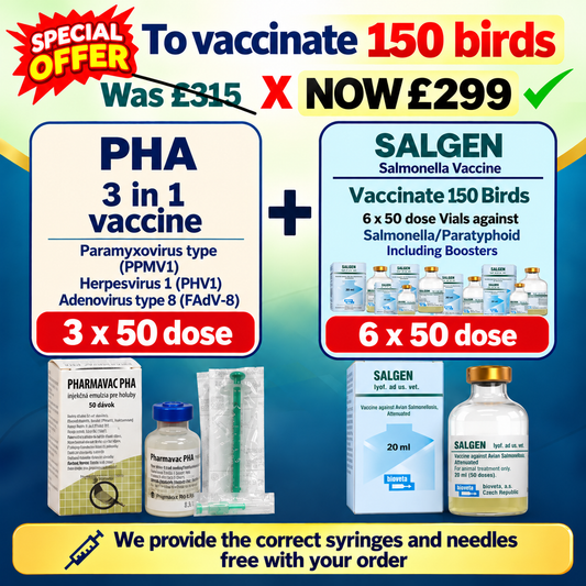 PHA 3 in 1 Vaccine - PPMV1 and Salgen Salmonella  150d Pack