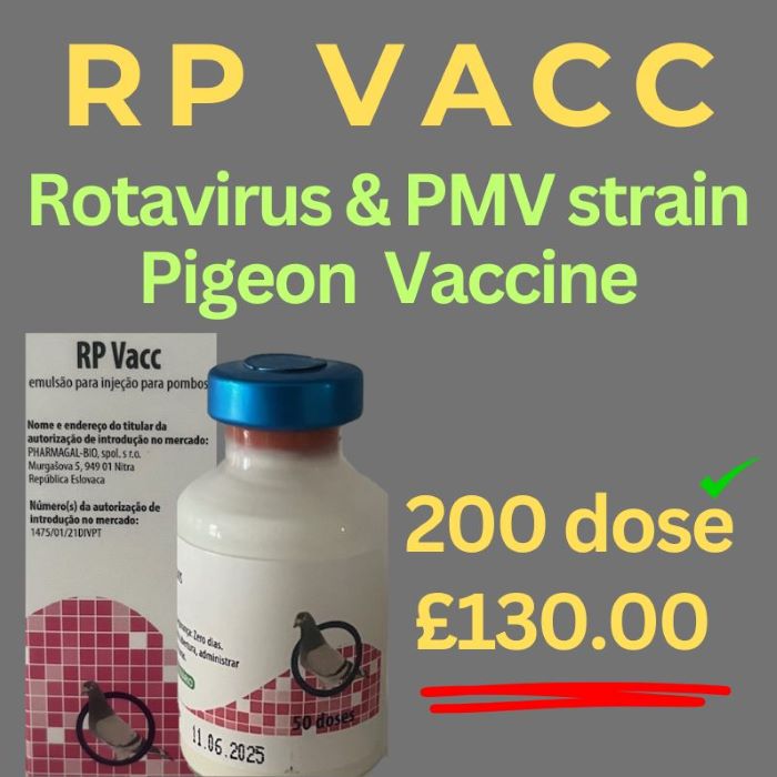 RP-Rotavirus  & Ro-DParamyxovirus Type 1 (PPMV1) 2 in 1 vaccine   200 dose 200