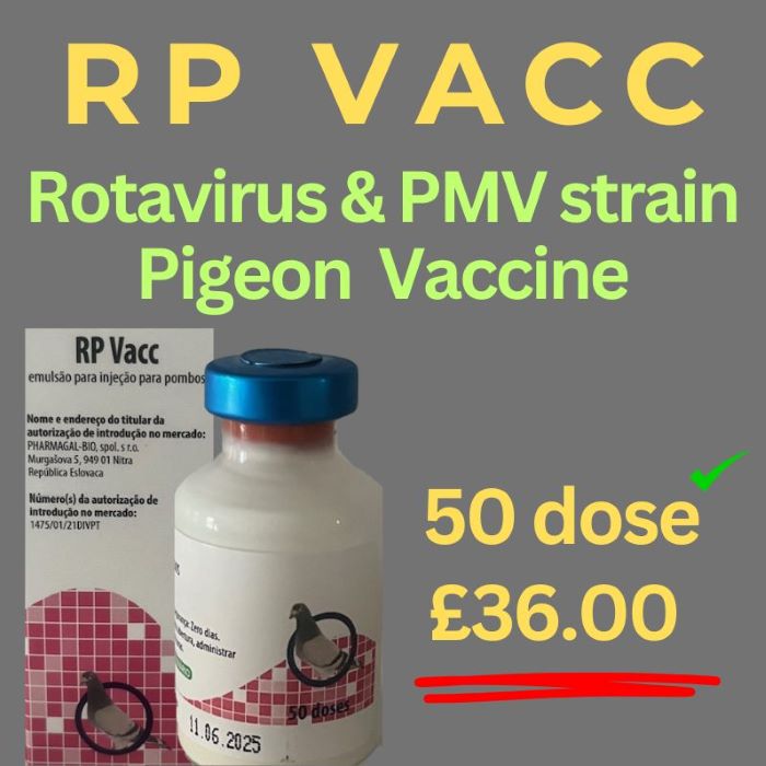 RP-Rotavirus  & Ro-DParamyxovirus Type 1 (PPMV1) 2 in vaccine 50 dose