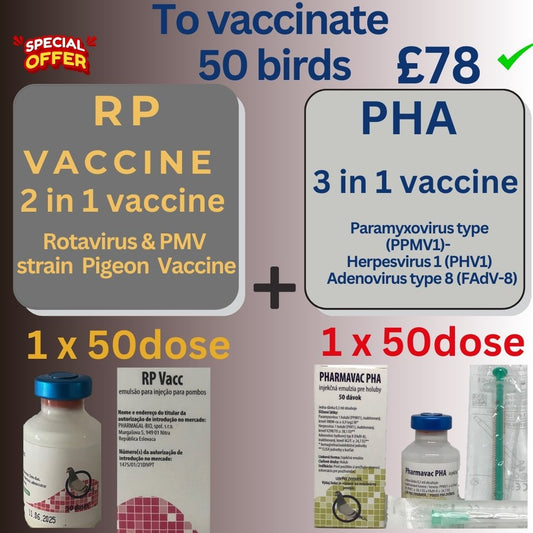RP Rotavirus 200d Vaccine, PPMV 2 in 1 +  PHA 3 in 1, Herpes ,Adeno ,PMV -50d vaccine