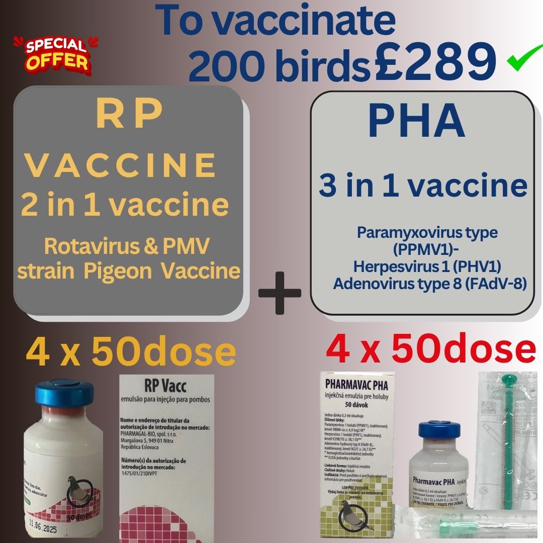 RP Rotavirus 200d Vaccine, PPMV 2 in 1 +  PHA 3 in 1, Herpes ,Adeno ,PMV -200d vaccine