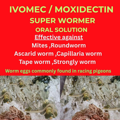IVOMEC/Moxidectin  Super Wormer 100ml Oral Solution 50 birds