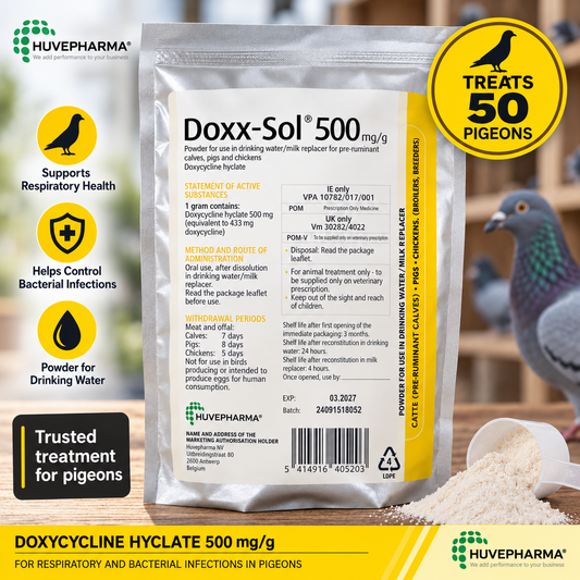 Doxx-Sol (Doxycyclinhyclat) 100 g zur Behandlung von 50 Tauben